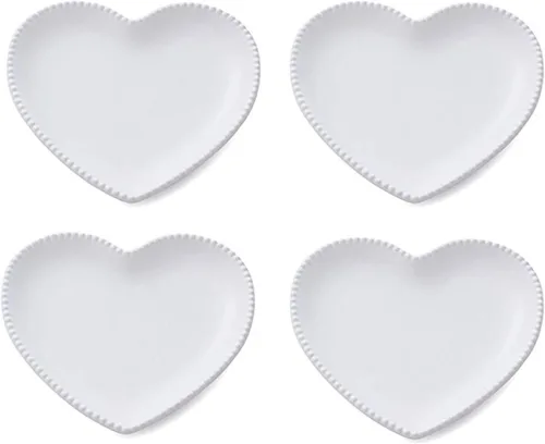 Miniatura 4 de CHOOLD Elegante plato de postre en forma de corazón de cerámica para fiesta de cocina, 7 pulgadas - 1 unidad