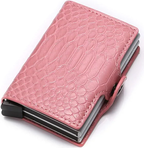 Ultrafino RFID bloqueo cartera seguro tarjeta de crédito cartera titulares de tarjetas de crédito