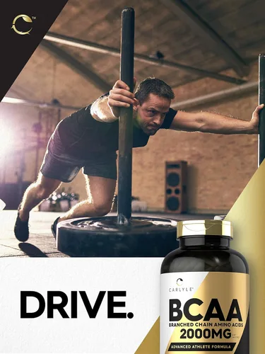 Miniatura 6 de Carlyle BCAA Cápsulas 2000 mg 400 píldoras en polvo Mezcla de suplemento de aminoácidos para mujeres y hombres con L-isoleucina