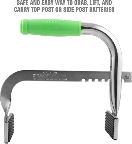 Miniatura 2 de OEMTOOLS 25316 Portador de baterías, agarre, levante y lleve baterías de poste superior o lateral, almohadillas de goma agarran