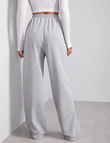 Miniatura 2 de FACDIBY Pantalones deportivos de pierna ancha para mujer, elásticos, de cintura alta, con cordón y bolsillos