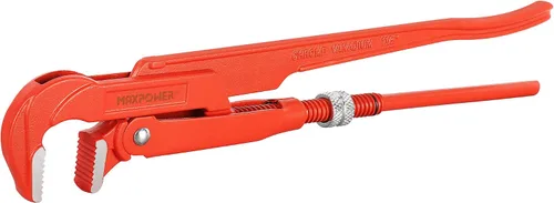 MAXPOWER Llave para tubos sueca de 15 pulgadas, ángulo de 90 grados