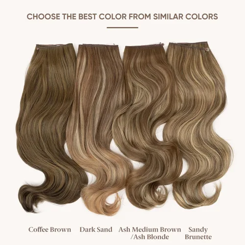 Miniatura 2 de SARLA Extensiones de cabello con alambre invisible con 3 clips, postizo sintético corto, ondulado, rizado, diadema ajustable transparente