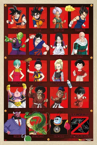 Miniatura 13 de Trends International Dragon Ball Z - Póster de pared de aniversario, 22.375 x 34 pulgadas, versión premium sin marco