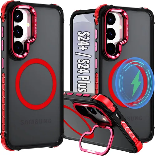 Miniatura 11 de para Galaxy S24 Plus Funda Magnética, Funda Resistente y Rugosa con Protección contra Caídas [Compatible con Carga Inalámbrica Rápida] Funda