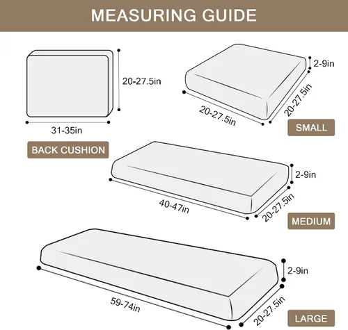 Miniatura 7 de Fundas elásticas de cojín para sofá, fundas de cojín de terciopelo suave, fundas de cojín para la espalda, protector de muebles con parte inferior