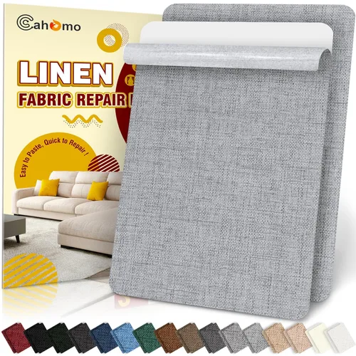 Miniatura 18 de Cahomo - Cinta de reparación de lino 4x79 pulgadas, parches de tela autoadhesivos, kit de cinta adhesiva de lino, cinta adhesiva de reparación