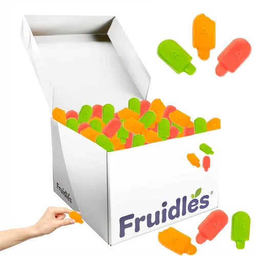 Miniatura 6 de Fruidles Sherbet Gummi Ice Pops Candy, sabores de frutas, apto para alérgicos, sin OMG, sin edulcorantes artificiales (bolsa de media libra)