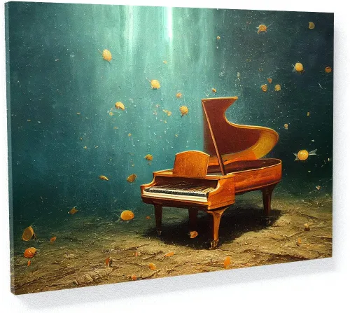 Miniatura 16 de Sense Canvas Piano 18 - Lienzo decorativo para decoración del hogar, póster pequeño de 16 x 12 pulgadas, 0.75 pulgadas