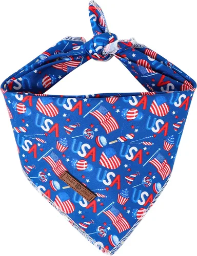 Miniatura 33 de lionet paws Bandana de conejo de Pascua para perros pequeños, medianos y grandes, pañuelo triangular para perros y gatos, bufanda para niñas y niños
