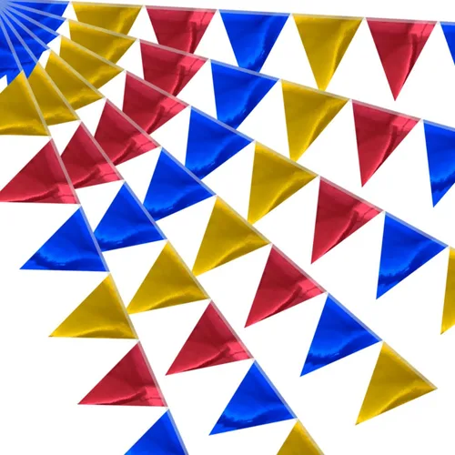 Miniatura 41 de Banderín de camuflaje de 49 pies, banderas triangulares de camuflaje del ejército para decoraciones de fiesta de cumpleaños