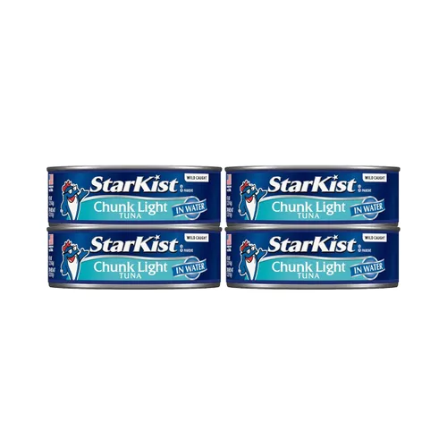 Porciones ligeras StarKist de atún al natural, lata de 142 g (paquete de 4)