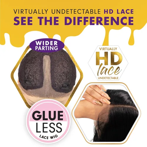 Miniatura 5 de Sensationnel Butta Lace Wigs - Unidad 3 Extra Ancha Raya Profunda de 5 Pulgadas Peluca Sintética Línea de Cabello Predesfilada Sin Pegamento Frente
