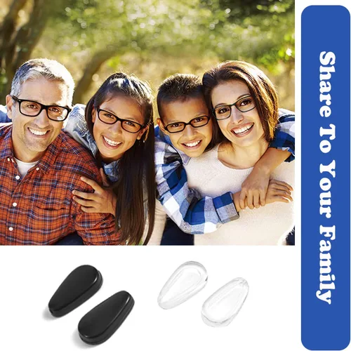 Miniatura 7 de Almohadillas para la nariz para lentes, adhesivos antideslizantes para la nariz con bolsa de aire, 0.118 pulgadas de grosor para lentes, lentes