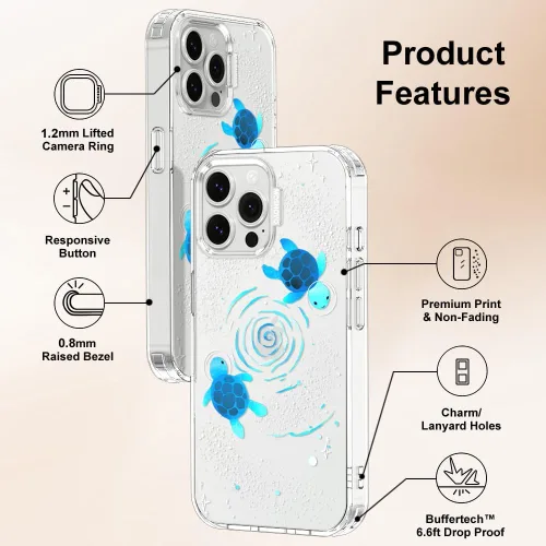 Miniatura 6 de MOSNOVO - Funda para iPhone 13 Pro Max, protección Buffertech contra caídas de grado militar (6.6 pies), antidesprendimiento, poliuretano Clear