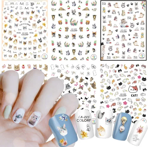 Miniatura 11 de Grandes calcomanías de mariposas para uñas, calcomanías de mariposas grandes 3D para uñas, calcomanías autoadhesivas de diseños de mariposas