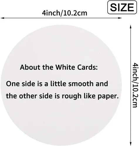 Miniatura 2 de 36 tarjetas redondas en blanco, cartulina, tarjetas de papel kraft grueso, tablero pequeño redondo para pintura de mandala, posavasos de bricolaje