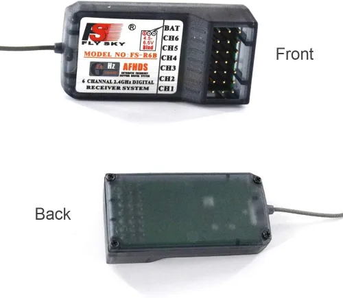 Miniatura 3 de 2 receptores Flysky FS-R6B 2.4G 6CH - Modelo de radio receptor de control remoto, compatible con FS-I4 / FS-I6 / FS-I6X / FS-T6 / FS-I10 / FS-GT2E