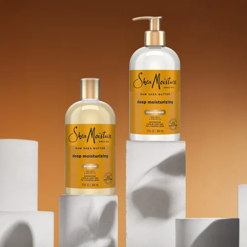 Miniatura 6 de Shea Moisture champú de manteca de karité de 13 oz y acondicionador fortalecedor 13 oz