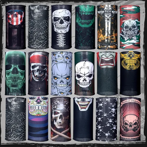 Miniatura 4 de JaGely 30 Pieces Skull Neck Gaiters Scarf Elastic Independence Day Wrap Headband Bandana Face Mask for Women Men Sports