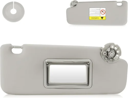 Miniatura 10 de Visera solar de 3 agujeros para Chevy Cruze 2011-2016, visera solar beige del lado izquierdo del conductor Reemplazo 95034256, 95034253, 84126667
