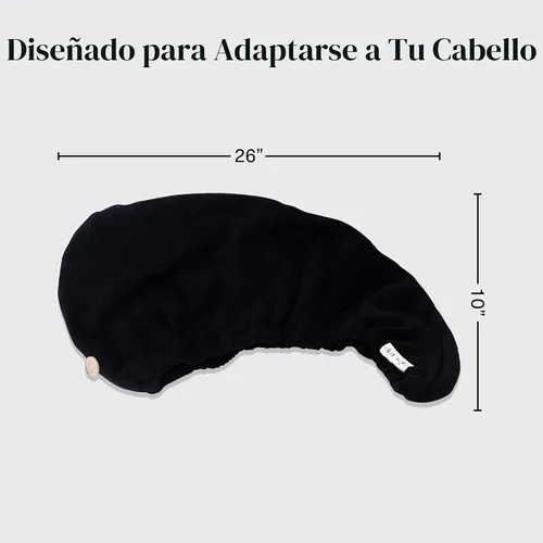 Miniatura 4 de Kitsch Toalla Envolvente de Microfibra para el Cabello para Mujeres - Toalla de Secado de Cabello Súper Absorbente - Secado Rápido