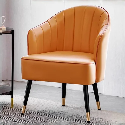 Miniatura 10 de YCKEGEW Sillón para sala de estar, silla moderna de club, silla de cuero, taburete tapizado, silla individual para sala de estar, dormitorio, Verde