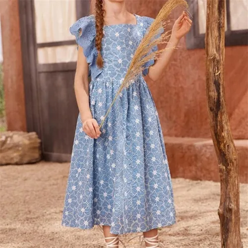 Miniatura 2 de Kids Toddler Baby Girls Spring Summer Print Ruffle Sleeveless Soft Princess Dress Flower Girl Dresses Infant