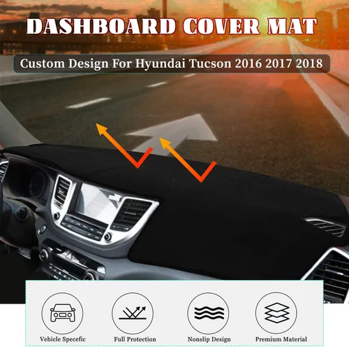 Miniatura 3 de Funda para salpicadero, almohadilla para salpicadero, tapete acolchado, personalizado para Hyundai Tucson 2016 2017 2018, accesorios, protector