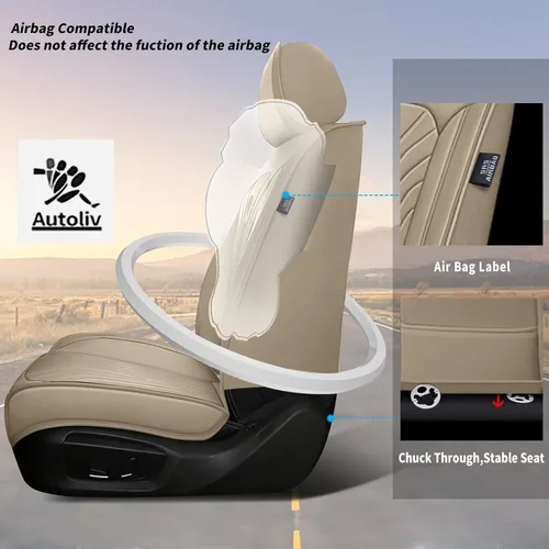 Miniatura 4 de DISUTOGO 2 Fundas para Asientos Delanteros Compatibles con Hyundai Tucson 2010-2024 2025 2026: Fundas de Asiento de Coche de Cuero Impermeables