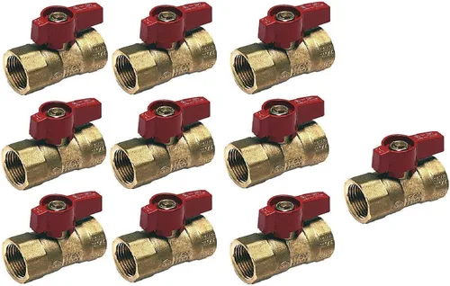 Miniatura 4 de EZ-Fluid 1" FIP X 1" FIP Thread Heavy Duty Brass Gas Shut Off Ball Valve,Quarter Turn Brass Gas Valves for Natural Gas,Propane,Gas Line Fitting