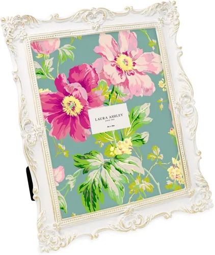 Miniatura 32 de Laura Ashley - Marco de fotos de 5 x 7 pulgadas, de resina texturizada y elaborada a mano, con caballete y gancho para mesa y pared, con diseño Negro
