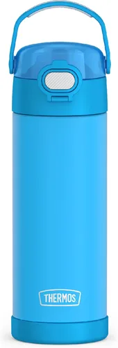 Miniatura 37 de THERMOS FUNTAINER Botella de acero inoxidable con aislamiento al vacío de 16 onzas con tapa ancha de canalón, Rosa Neón