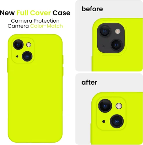 Miniatura 3 de FireNova Funda diseñada para iPhone 13, funda de silicona mejorada [protección de cámara], forro interior de microfibra antiarañazos, 6.1 pulgadas