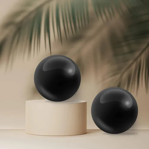 Miniatura 7 de Coolrunner Bolas de Baoding negras de mármol para aliviar el estrés de la salud de la mano Bolas de masaje