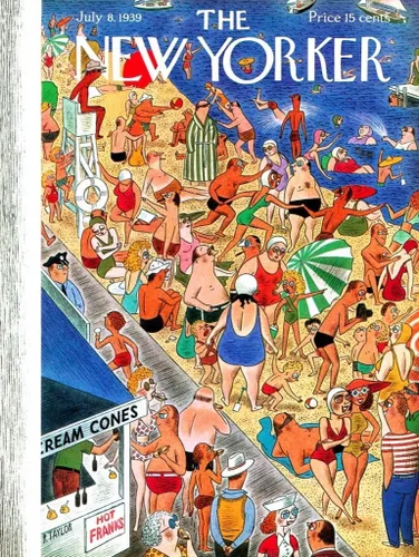 Miniatura 2 de New York Puzzle Company - New Yorker Beachgoing - Rompecabezas de 1000 piezas