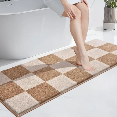 Miniatura 25 de PURRUGS Alfombra de baño antideslizante lavable a máquina 20 x 30 pulgadas, tapete de baño súper absorbente y de secado rápido, alfombra de baño