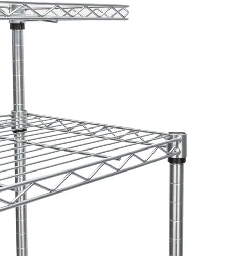 Miniatura 6 de Estante para panaderos con ruedas, carrito de microondas de cocina con almacenamiento, carrito de alambre ajustable de 4 niveles de altura