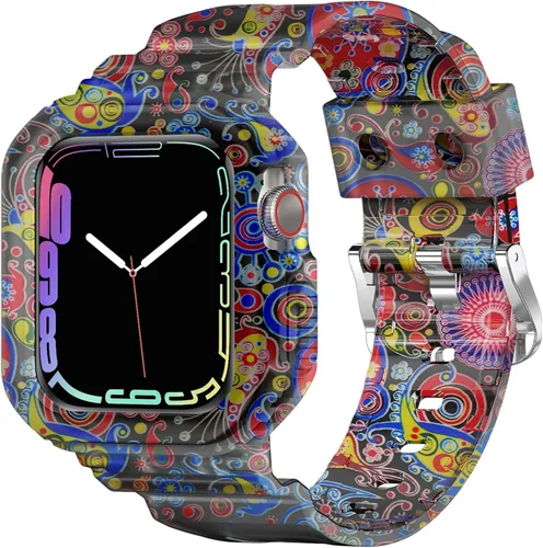 Miniatura 12 de XYF Compatible con correas cristalinas para Apple Watch de 1.929 in, 1.811 in, 1.772 in, 1.732 in, 1.654 in, 1.614 in, 1.575 in, 1.496 in, funda