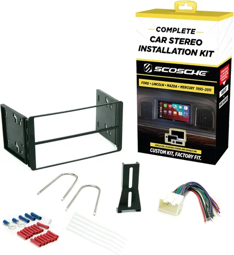 Miniatura 12 de Scosche FD1330B - Kit de instalación de radio doble DIN compatible con vehículos Ford, Lincoln, Mercury y Mazda seleccionados 1995-11 - Kit