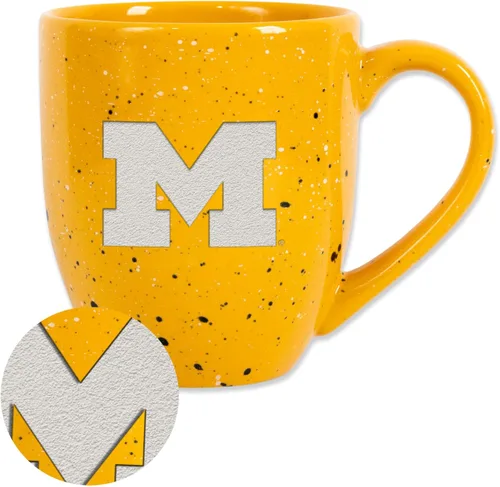 Miniatura 321 de Rico Industries NCAA Virginia Tech Hokies Maroon - Taza de café de cerámica grabada con láser, color del equipo, 16 onzas