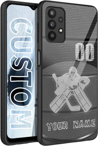 Personalized Ice Hockey vs Name Number US Flag Decor Rubber Cover Phone Case for Galaxy Vintage