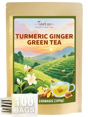 Miniatura 25 de TeeLux Bolsas de té verde menta, té verde con menta, menta verde y citronela, con cafeína, 100% real y natural, 100
