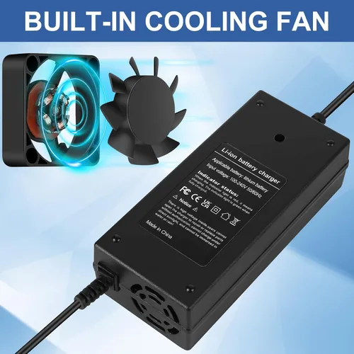 Miniatura 2 de Cargador de scooter de 3 clavijas de 54.6V 2A (120W) para Evercross H5/Vsett 8, 8+, 9+(no para 9)/ JOYOR S5, G5, Y7-S/para KAABO Mantis 8, 8