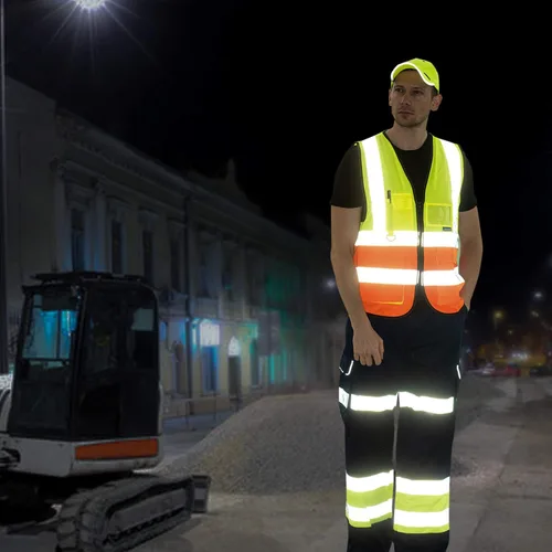 Miniatura 4 de A-SAFETY chaleco reflectante de alta visibilidad para hombres, Amarillo