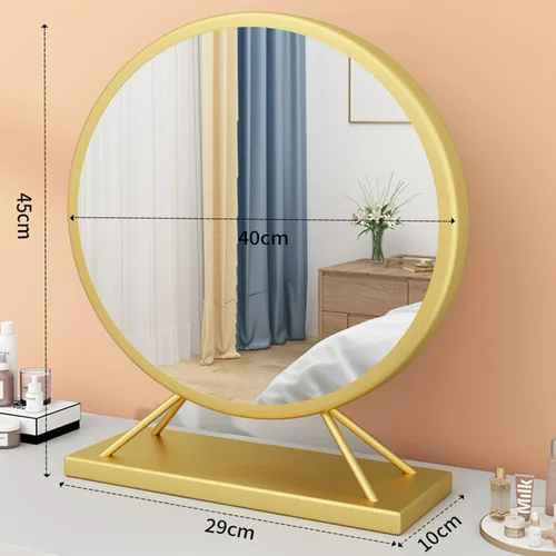 Miniatura 2 de Espejo de mesa, espejo de encimera, espejo de afeitado de baño, tocador de mesa, tocador cosmético, espejo circular para peinar el cabello, belleza