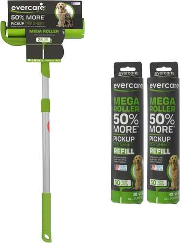 Miniatura 10 de Evercare Paquete de 3 repuestos de rodillo de pelusa multiusos para mascotas, 50 hojas cada uno