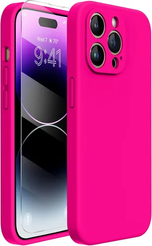 Miniatura 79 de Miracase Funda diseñada para iPhone 13, con protector de pantalla de vidrio templado, forro de microfibra suave antiarañazos, funda de goma
