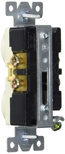 Miniatura 2 de UltraPro GE Receptáculo Dúplex de Servicio Pesado, 2, Toma de Pared, Yugo Reforzado, Clip de Autoconexión a Tierra, 3 Clavijas, Soporta 15A, Listado