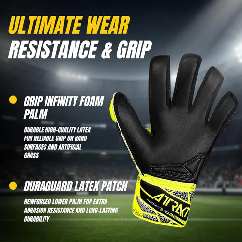 Miniatura 7 de Reusch Attrakt Infinity - Guantes de portero de fútbol con protección para los dedos, transpirables, duraderos, para césped artificial y superficies